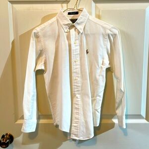 Boys Polo Ralph Lauren white button down shirt size 12